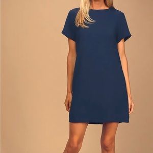 Shift and Shout Navy Blue Shift Dress